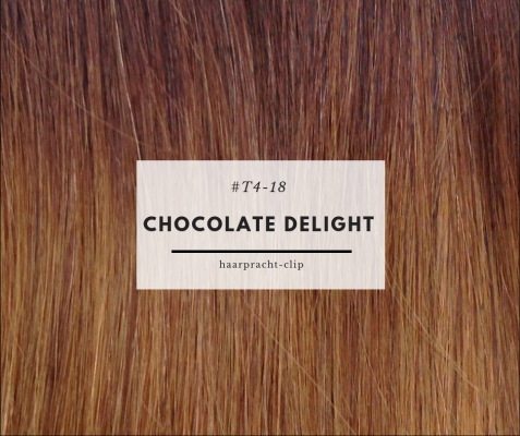 Clip-in Extensions Echthaar Set Ombre Chocolate Delight 160g #T4-18