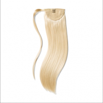 Ponytail 100% Echthaar 60cm Lnge #60 Platinblond