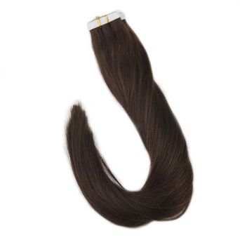 Tape Extensions - Echthaar #2 Dunkelbraun 40x Tape on Extensions 100g Haargewicht