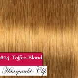 160g Clip in Extensions Echthaar Toffee blond #14
