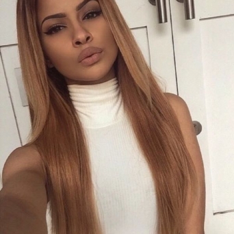 Clip-in-Extensions Set aus Echthaar in 50cm fr Haarverdichtung und Haarverlngerung! Caramel #20 160g