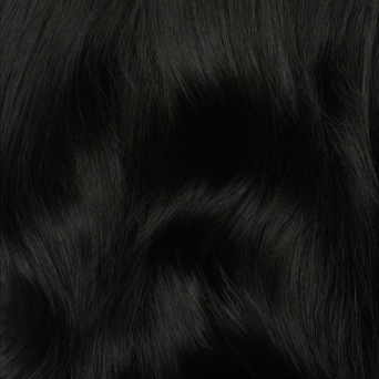 Clip-in-Extensions Set aus Echthaar in 50cm fr Haarverdichtung und Haarverlngerung! 1B Schwarz/Braun 160g