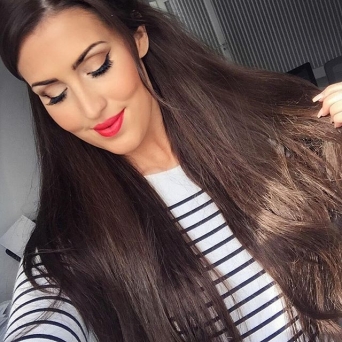 Clip in Extensions Echthaar 50cm Haarverlngerung  #6 210g