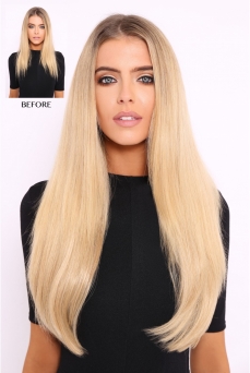 Clip in Extensions Echthaar 50cm Haarverlngerung 220g #613