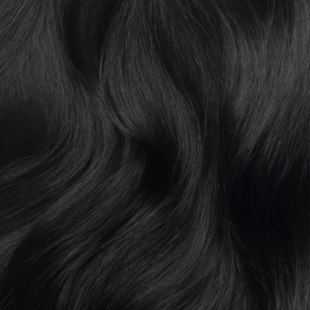 Clip in Extensions Echthaar 1B Schwarz/Braun 50cm 210g