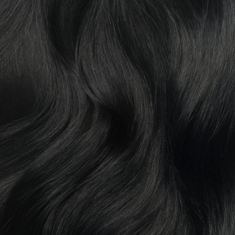 Clip in Extensions Echthaar Haarverlngerung 55cm schwarz #1 260g