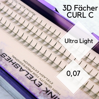 3D Volumen Wimpern Fcher C Curl 0,07 Strke Volume Silk Lashes Russian Volumen