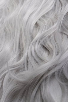Clip in Extensions Echthaar 50cm Haarverlngerung 8 Haarteile #80 Grey