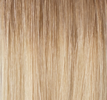 Clip in Extensions Echthaar Set Ombre Lightbrown-Blond #8/613 160g