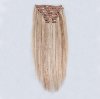 Clip-in-Extensions Set aus Echthaar in 60cm fr Haarverdichtung und Haarverlngerung! Blondie Beige #P20-24-60