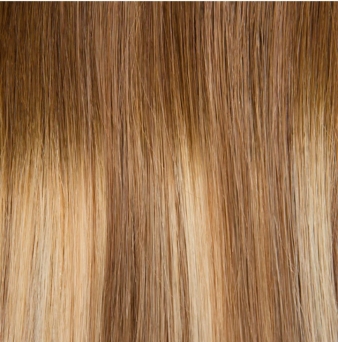 Clip in Extensions Echthaar Set 55 cm Ombre Honey Brown #T8-14