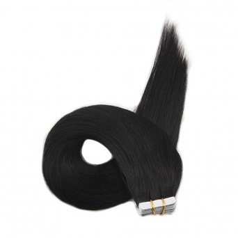 Tape Echthaar Extensions #1 Schwarz 20x Tape Extensions