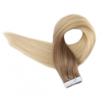 Tape Extensions - Echthaar #8/613 Ombre Brown-Blond 20x Tape on Extensions