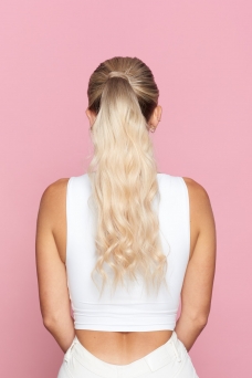Ponytail 100% Echthaar 50cm Lnge #613 Lichtblond