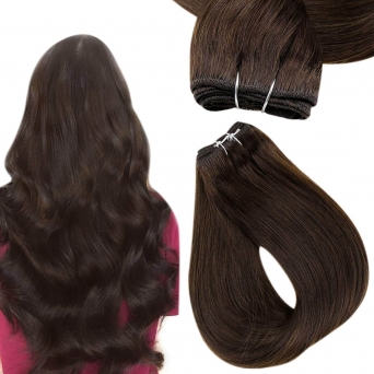 Tresse Remyhaar 100g Dunkelbraun in 50cm doppelt vernht